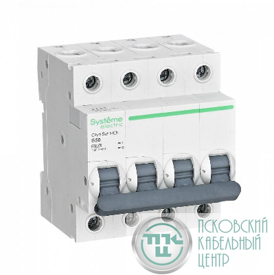 Выключатель автоматический модульный 4п B 50А 4.5кА City9 Set 400В SE C9F14450