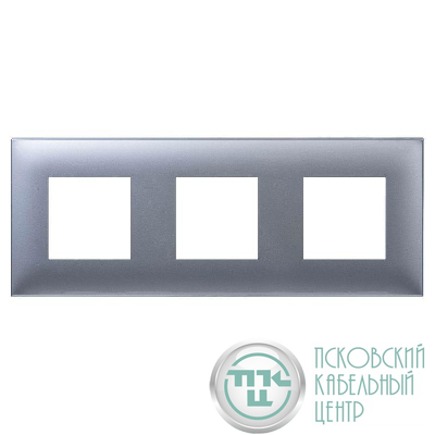 Рамка 3-м 6мод. Avanti "Закаленная сталь" DKC 4404906