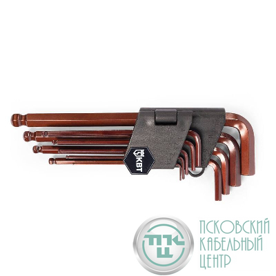 Набор шестигранных ключей с шаром КШ-9s КВТ 82177