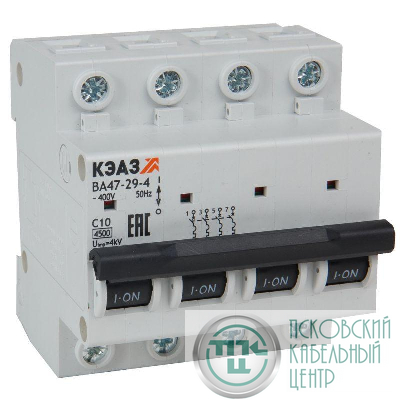 Выключатель автоматический модульный ВА47-29-4C40-УХЛ3 (4.5кА) КЭАЗ 318338
