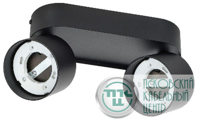 Светильник 4042 2хGX53 настенно-потолочный черн. IEK LT-USB0-4042-GX53-1-K02