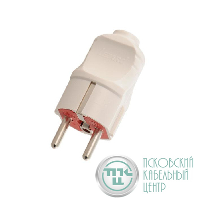 Вилка Accessories с заземл. UPS бел. LEZARD 715-0501-605