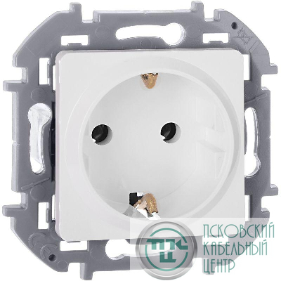 Розетка 1-м СП Inspiria 16А IP20 250В 2P+E немецк. стандарт механизм бел. IEK 673720