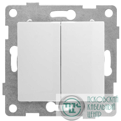 Переключатель проходной 2-кл. СП Bravo 10А IP20 250В для двух цепей механизм GUSI С10В8-001
