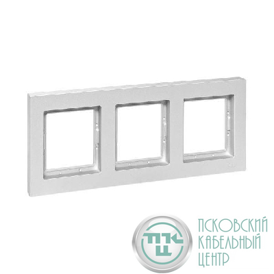 Рамка 3-м Эпика IP44 пластик алюм. EKF UP1-FPA-03-44