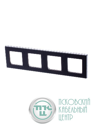 Рамка Levit 4п антрацит/дым. черн. ABB 2CHH015040A6063