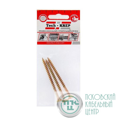 Саморез ШУж 6.0х80 потайной головкой (уп.3шт) Tech-Krep/Zitar 102521