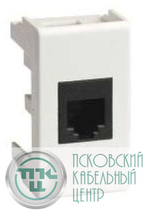 Розетка компьютерная 1-м 1мод. Viva RJ45 кат.5E экранир. бел. DKC 45048