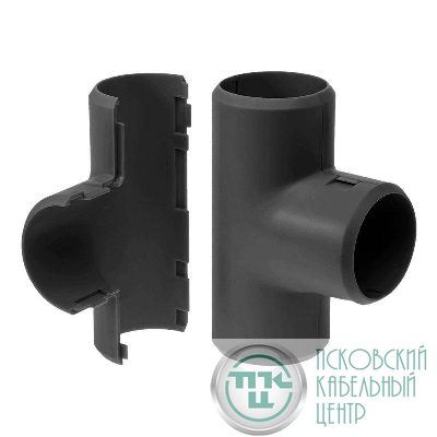 Тройник разборный d20мм черн. Промрукав PR13.0196