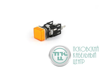 Арматура сигнальная 16мм квадратная 12-24 AC/DC желт. EMAS D080KXS