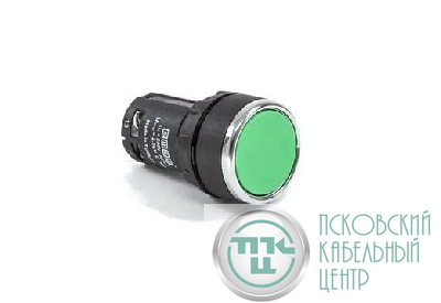 Кнопка нажимная моноблочная 22мм IP 40 2НЗ зел. EMAS MB202DY