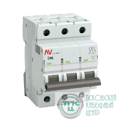 Выключатель автоматический модульный 3п D 40А 6кА AV-6 AVERES EKF mcb6-3-40D-av
