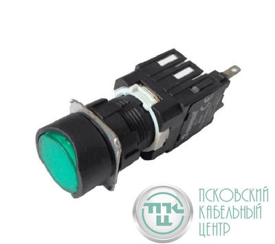 Кнопка нажимная возвратная круглая (1НО) зел. EMAS D100YDY