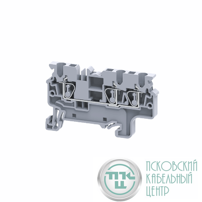 Клемма с тремя контактами пружинная OptiClip СХ-2.5-TRIPLET-I сер. КЭАЗ 289747