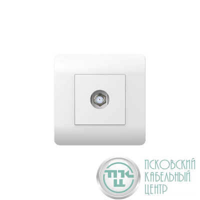 Розетка телевизионная одиночная SAT NEW3-E коннектор бел. CHINT 431538