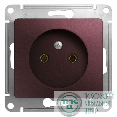 Механизм розетки 1-м СП Glossa 16А IP20 без заземл. баклажан. SchE GSL001141
