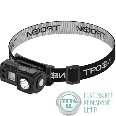 Фонарь светодиодный налобный GA-102 аккумуляторный 3Вт сенсорное управление магнит клипса 5 режимов Трофи Б0069569
