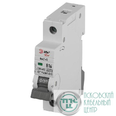 Выключатель автоматический 1п B 16А 4.5кА ВА47-63 PRO ЭРА Б0059370