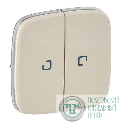 Панель лицевая Valena Allure для 2-кл. выкл. с подсветкой сл. кость Leg 755226