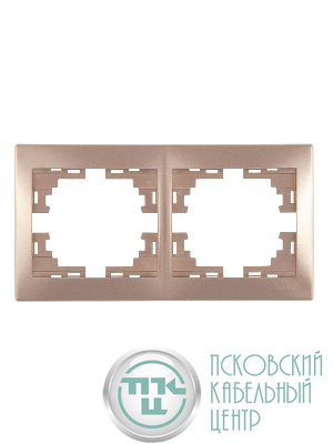 Рамка 2-м Mira горизонт. свет. корич. LEZARD 701-3100-147