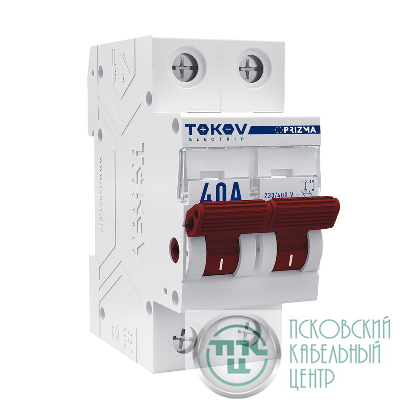 Выключатель нагрузки модульный 2п 40А PRIZMA TOKOV ELECTRIC TKE-PZ60-MDSI-2-40