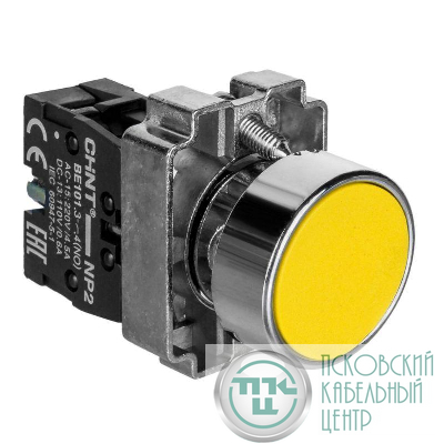 Кнопка управления NP2-BA51 без подсветки 1НО IP40 (R) желт. CHINT 573959