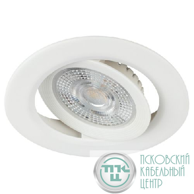 Светильник светодиодный KLLED 25A-5 3K WH 5Вт 3000К круглый поворотн. встраив. бел. Эра Б0068128