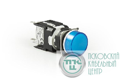 Арматура сигнальная 16мм круглая 12-24 AC/DC син. EMAS D070YXM