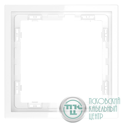 Рамка 1-м S70 пластик. бел. глянцевый Voltum VLS100101