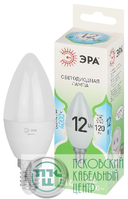 Лампа светодиодная GREEN LINE B35-12W-840-E14 GL 12Вт свеча 4000К яркий свет бел. E14 Эра Б0067140