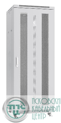 Шкаф монтажный телекоммуникационный напольн. ND-05C-32U60/100 19дюйм 32U 600х1000х1610мм для распределит. и серверн. оборудования; передн. и задн. перфорир. двери. ручка с замком сер. RAL 7035 Cabeus 7203c