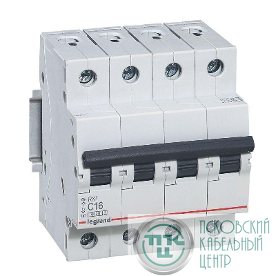 Выключатель автоматический модульный 4п C 63А 4.5кА RX3 ИЭК Leg 419747