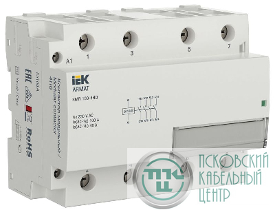 Контактор модульный KMR 100А 24В AC/DC 4НО ARMAT IEK AR-KMR20-100-40-024