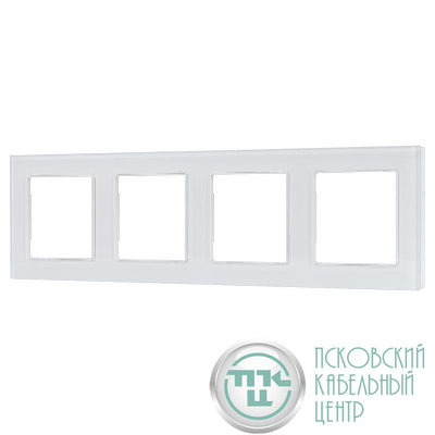 Рамка стеклянная FRM-GLARE-GS-4-WH Arlight 043802