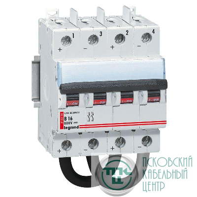 Выключатель автоматический модульный 2п B 16А DX3 4мод. 800В DC Leg 414428