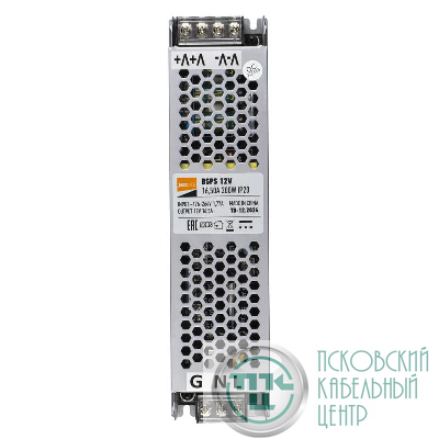 Блок питания для светодиод. ленты BSPS 200Вт 16.5А 12В IP20 метал. JazzWay 5024410