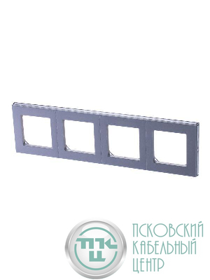 Рамка Levit 4п серебр./дым. черн. ABB 2CHH015040A6070