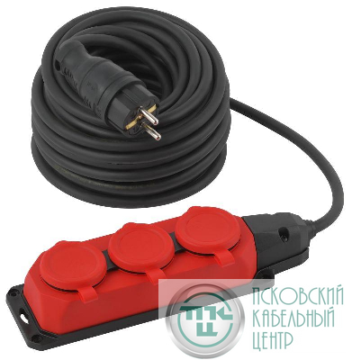 Удлинитель 3х20м с заземл. IP44 КГ 3х1.5 каучук UK-3e-3x1.5-20m-IP44(KG) Эра Б0057581