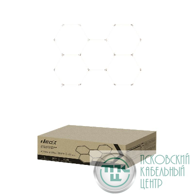 Светильник светодиодный ДБО-HEXAGON 5С-24065 240Вт 6500К 230В 1628х2380мм 5 сот 0.5м шнур с вилкой NEOX 4690612066622