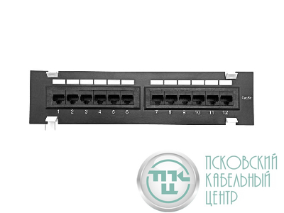 Патч-панель настенная кат.5E UTP 12 портов RJ-45 TOKOV ELECTRIC TKE-WMPP-5E-1U-12P-UTP