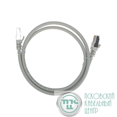 Патч-корд S/FTP CAT 6A (10G) RJ45-RJ45 28AWG LSZH сер. 1м Rexant 02-0390-1