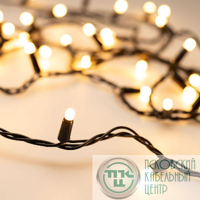 Гирлянда светодиодная ARD-STRING-CLASSIC-10000-BLACK-100LED-MILK-STD Warm230В 7Вт IP65 Ardecoled 028209