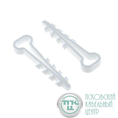 Дюбель-хомут d5-8мм для плоского кабеля нейлон бел. (уп.100шт) PROxima EKF plc-nccf-5x8w