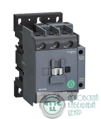 Контактор MC1E 3п 40А кат. 220В/230В AC 1НО+1НЗ SE MC1E40M7