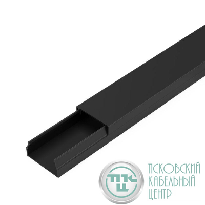 Кабель-канал 20х10 L2000 с двойн. замком черн. Промрукав PR03.0211