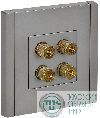 Аудиорозетка 4-м FORTE&PIANO FP539 сталь IEK FP-S40-K46