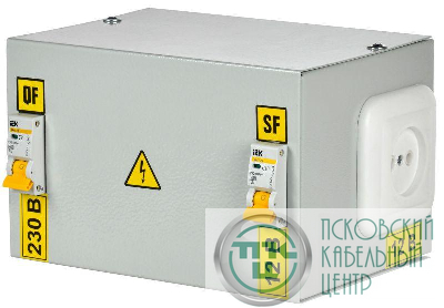 Ящик с понижающим трансформатором ЯТП 0.25 220/12В (2 авт. выкл.) IEK MTT12-012-0250