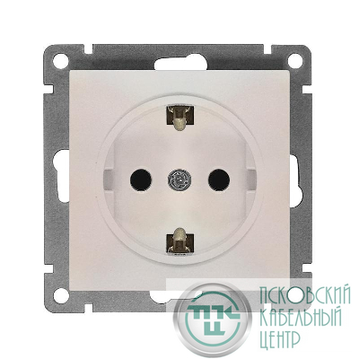 Розетка 1-м СП Афина 16А IP20 с заземл. механизм жемчуж. Universal A0028-OBr