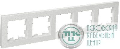 Рамка 5-м BRITE РУ-5-Бр бел. рифленый IEK BR-M52-51-K01