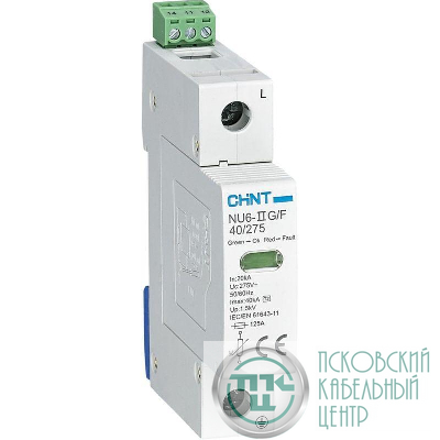 Ограничитель импульсных перенапряжений NU6-IIG 1п In=15кА Uc=440В Im=40кА (R) CHINT 252494
